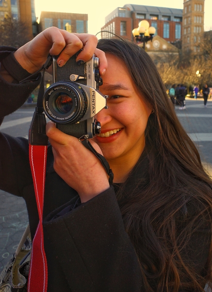 Lady and her Pentax ME Super