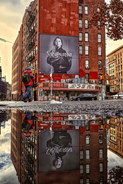 New York City Reflection on a puddle