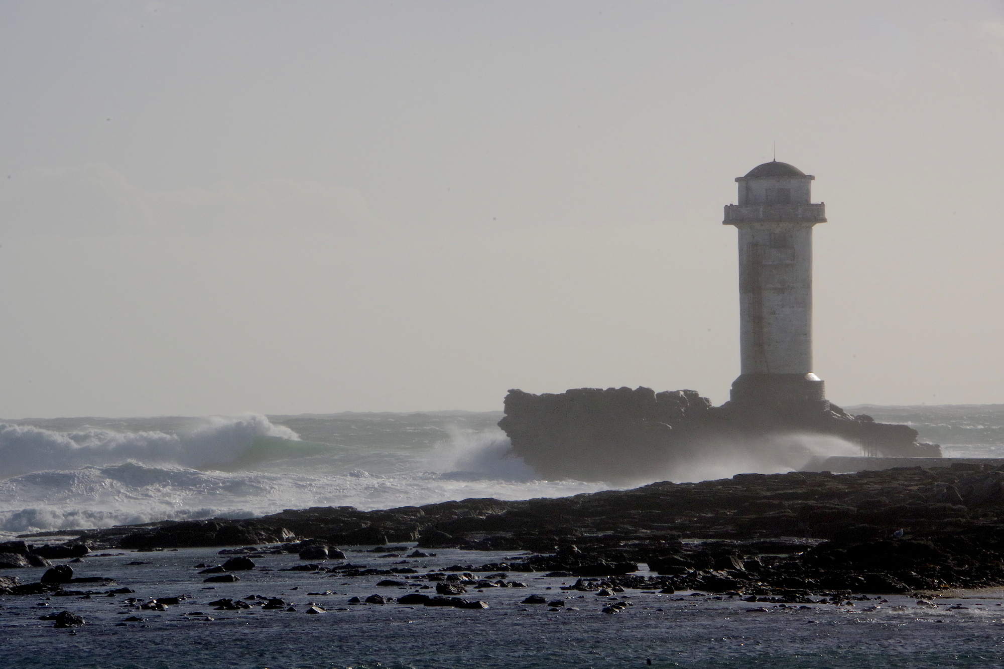 Old fog horn tower in Brittany