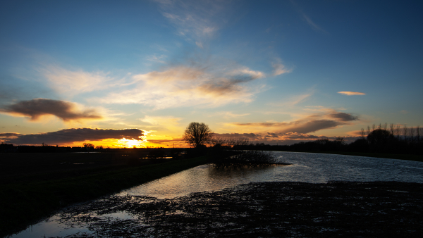 Sunset over the Fen
