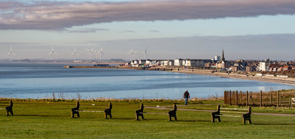 View of Bridlington from Sewerby cricket ground