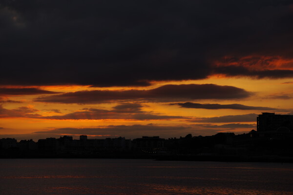 Sunset and Clouds over Plymouth.
