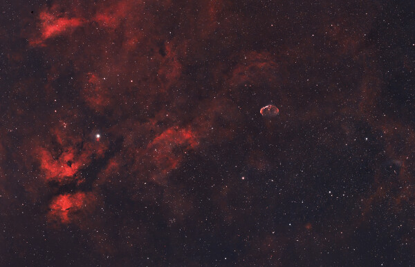 In a seemingly empty night sky...