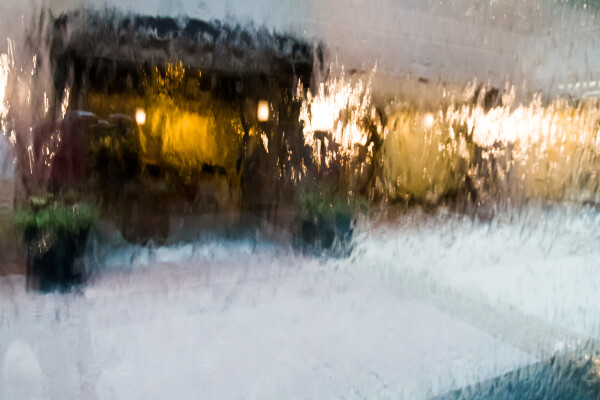 Seen through a mini waterfall