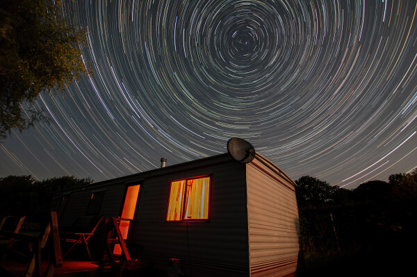 On a campsite in Wales