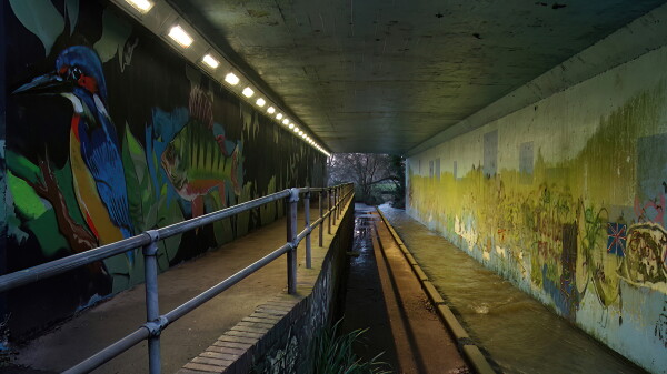 The gallery beneath the motorway