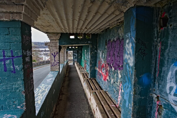 Footpath in Plymouth.