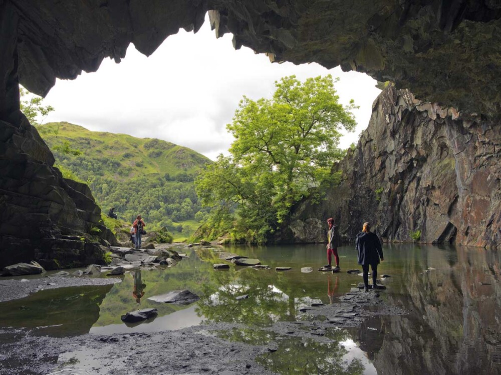 within Rydal Cave