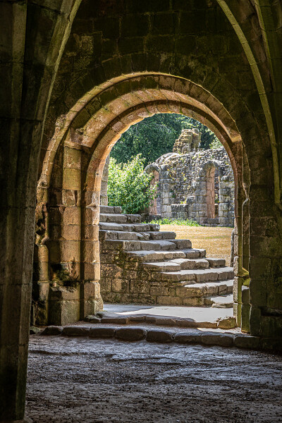 Ancient doorway at Fountains Abbey