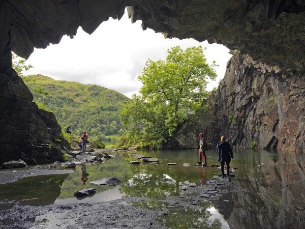 within Rydal Cave