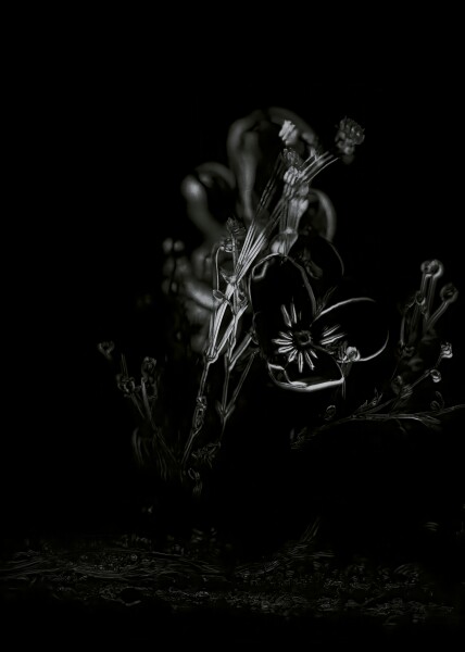 Silver Inscription of a Miniature Flower