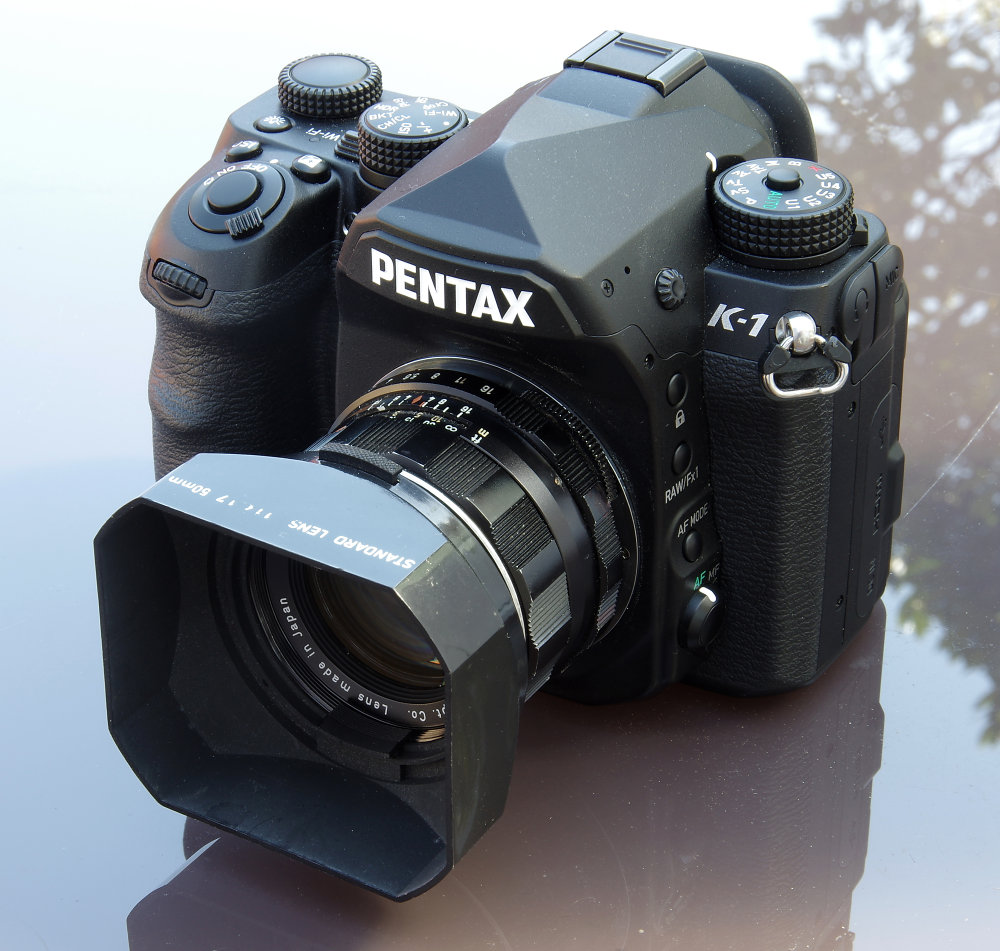 Super-Takumar 50mm f/1.4 8 Element With Hood On Pentax K-1