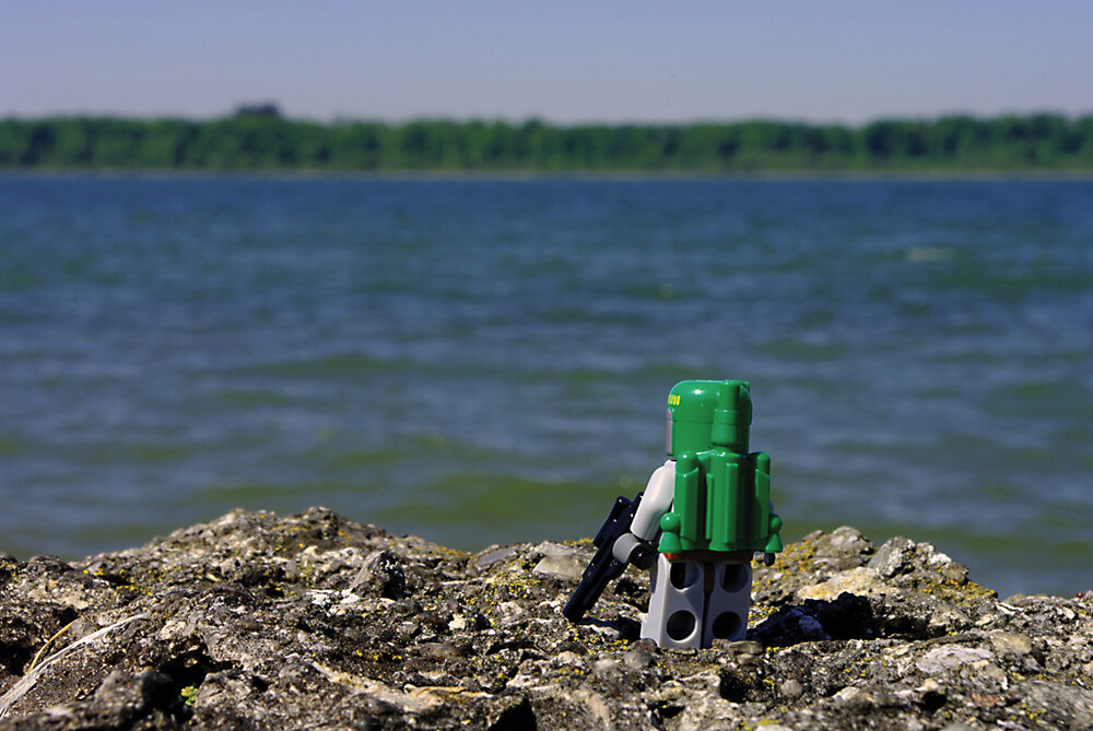 Lego photography Boba Fett on Naboo