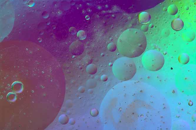 Oil on water using cross polarisation Oil on water using cross polarisation
