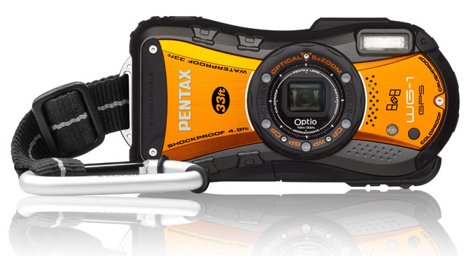 Pentax Optio WG1-GPS Shiny Orange Digital Compact Camera