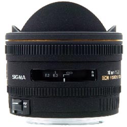Sigma f2.8 10mm fisheye lens